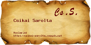 Csikai Sarolta névjegykártya